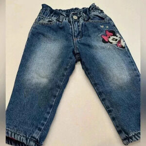 Gap baby & Disney Minnie Mouse girls denim jeans. Size 18-24 months